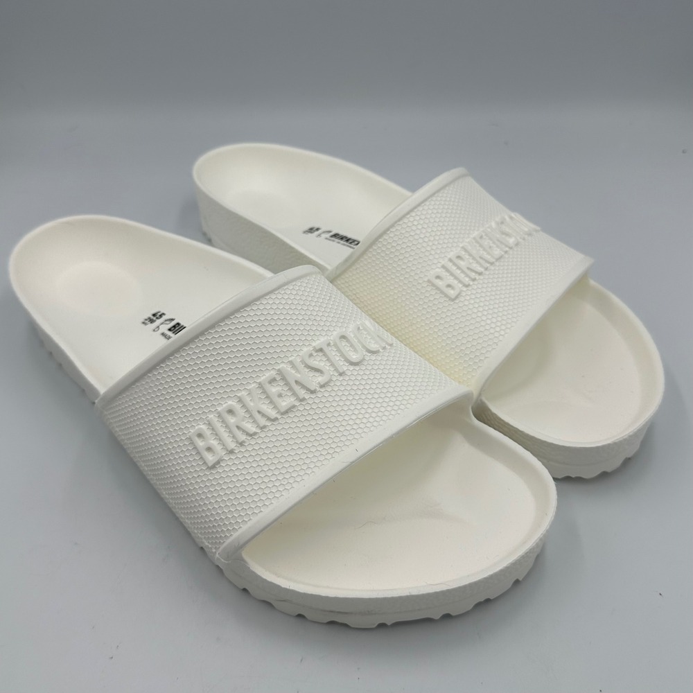 Birkenstock Barbados EVA Slides Mens 12 White Beach Waterproof Sandals NEW READ
